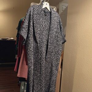 White House Black Market Monochrome Knit Poncho cardigan